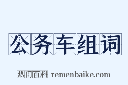 公务车组词是什么意思的图片